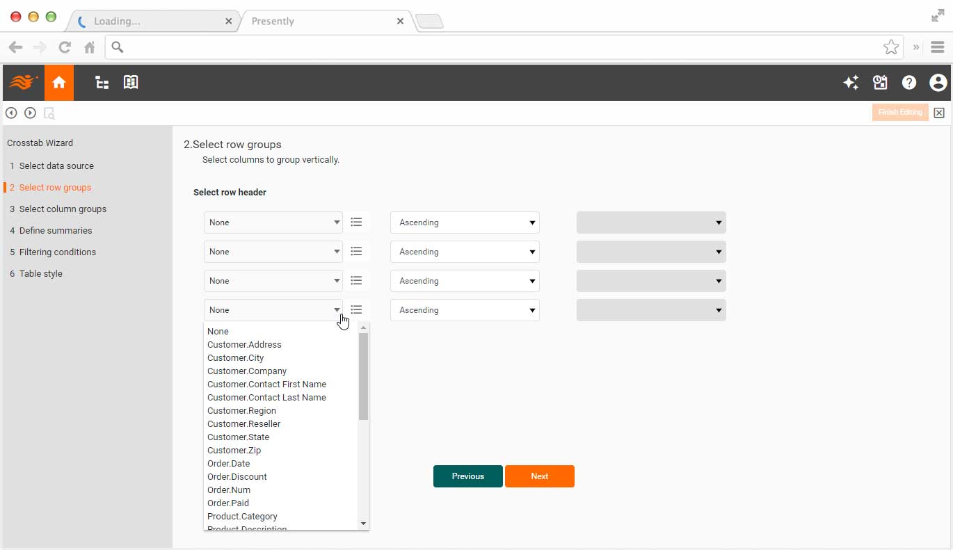 ad hoc visual analytic reports