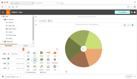 insurance dashboard creator web app